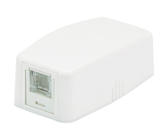 CAT5Eスプリングシャッター付きローゼットキット　1個口　白