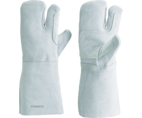 ケブラー®糸使用溶接手袋　3本指　裏綿付