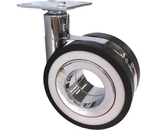 デザイン双輪キャスター「Koo」　プレート　自在　75mm