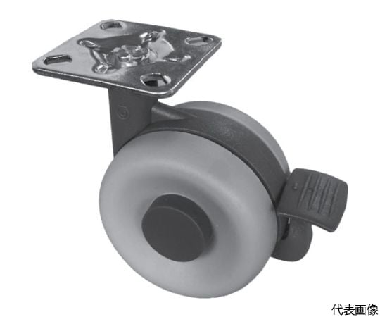 デザイン双輪キャスター「Laia」　プレート　自在ストッパー付