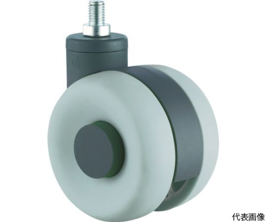 デザイン双輪キャスター「Laia」　ネジ　自在　75mm