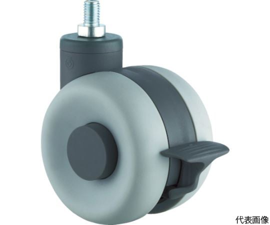 デザイン双輪キャスター「Laia」　ネジ　自在ストッパー付　75