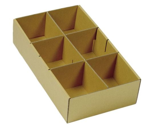 大型パーツケース 段ボールバンラックケースL型引出し 内寸242×445×H110 仕切板3枚付