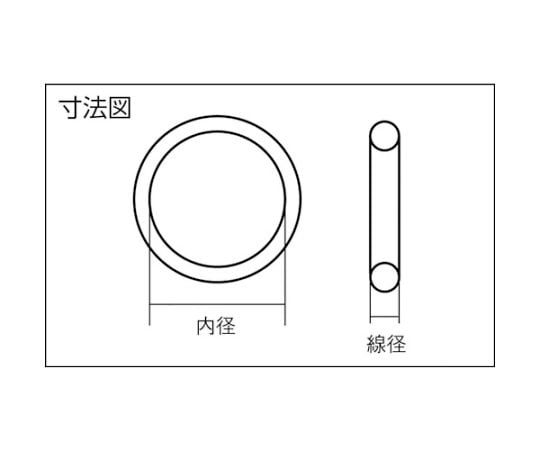 62-8977-57 フッ素樹脂コーティングOリング P-6 （10個入） NR0315-001