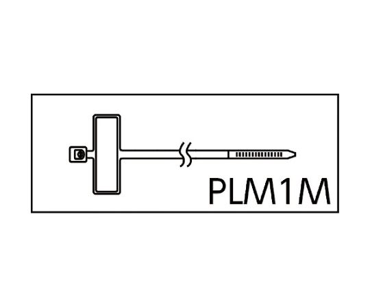 旗型タイプナイロン結束バンド　難燃性白　（1000本入）　PLM1M-M69