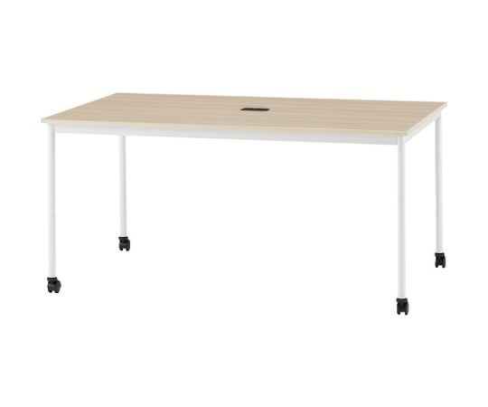 オフィスデスク 角型 キャスター付 ナチュラル