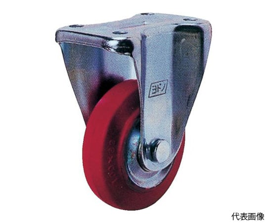 プレス製固定金具付赤ゴム車　200φ