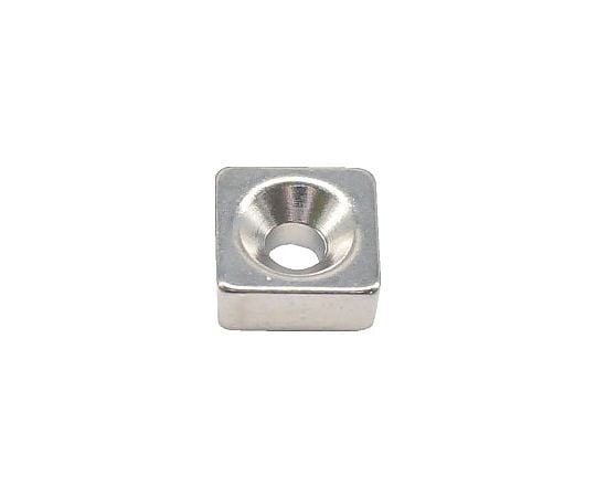 ネオジム角形磁石 皿ネジ穴付 10mmX10mmX4mm M3 1個入
