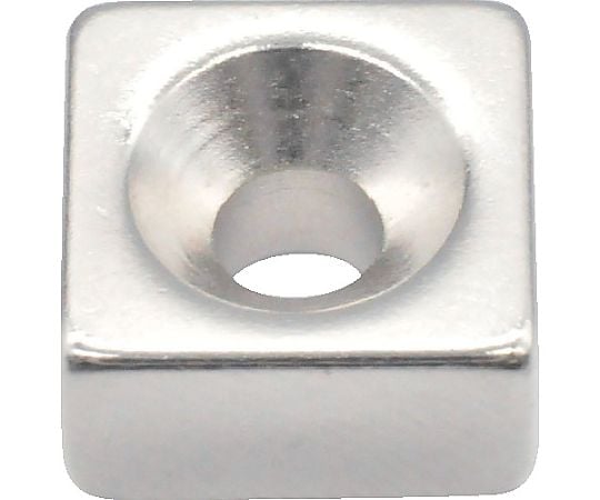 ネオジム角形磁石 皿ネジ穴付 10mmX10mmX5mm M3 1個入