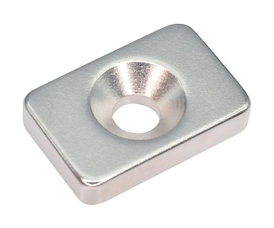 ネオジム角形磁石 皿ネジ穴付 15mmX10mmX3mm M3 1個入