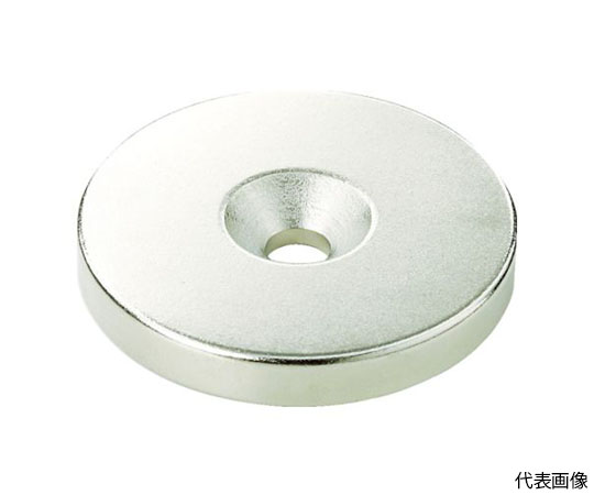 ネオジム丸形磁石 皿ねじ穴付 外径15mmX3mm M4 1個入