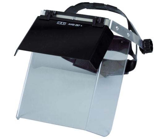 二重防災面　遮光・クリア　かぶりタイプ　クリア　遮光度#9