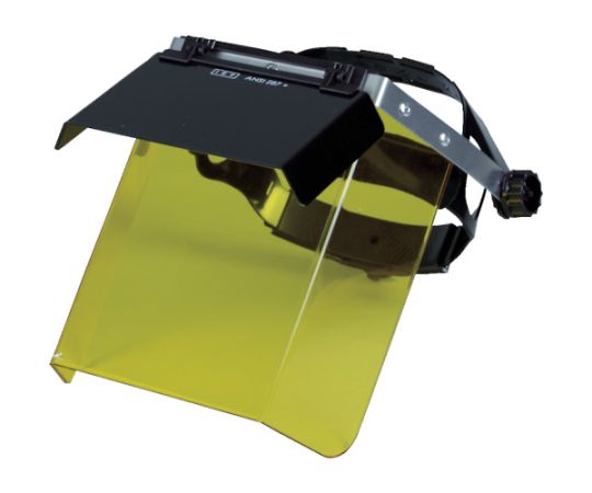 二重防災面　遮光・イエロ　かぶりタイプ　イエロー　遮光度#9