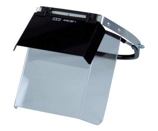 二重防災面　遮光・クリア　ヘルメット取付タイプ　遮光度#9