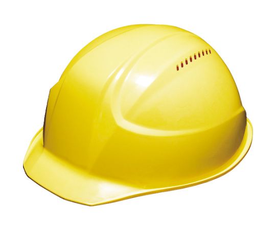 超軽量ヘルメット"軽帽"　通気孔付　イエロー