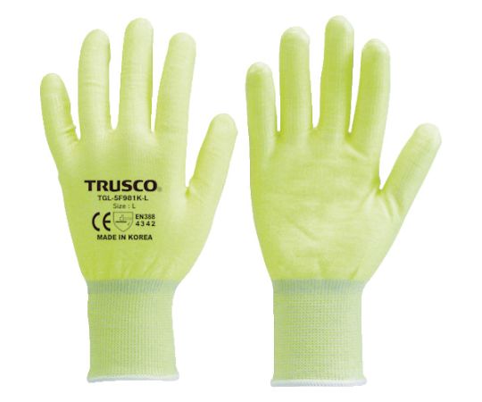 耐切創手袋　レベル3　蛍光イエロー　S