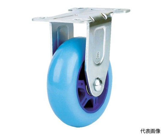 高弾性ウレタンキャスター　固定　PU車　76mm