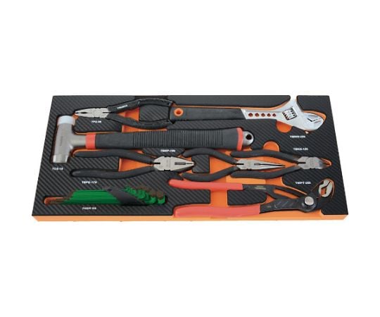 EVAフォーム　黒×オレンジ　3段式工具箱用底面