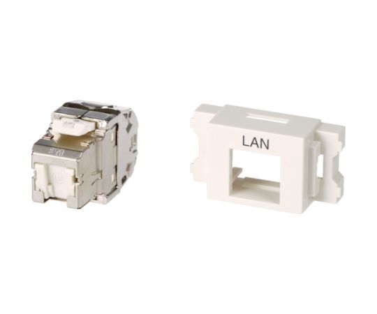 Cat6A　RJ45モジュラージャック+JISプレート用アダプタセット