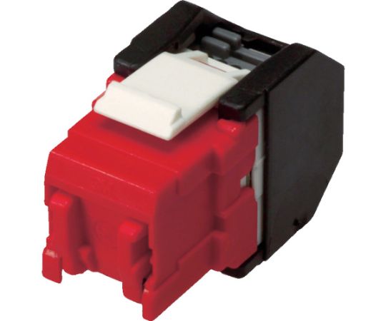 RJ45モジュラージャック　ツールレスタイプ　Cat5e　赤