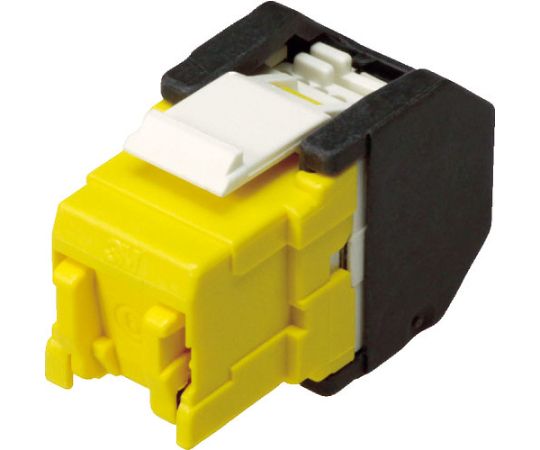 Cat6　RJ45モジュラージャック　ツールレスタイプ　黄