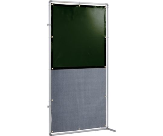 遮光火花兼用衝立（ダークグリーン×A種シート）1×2　接続型固定足