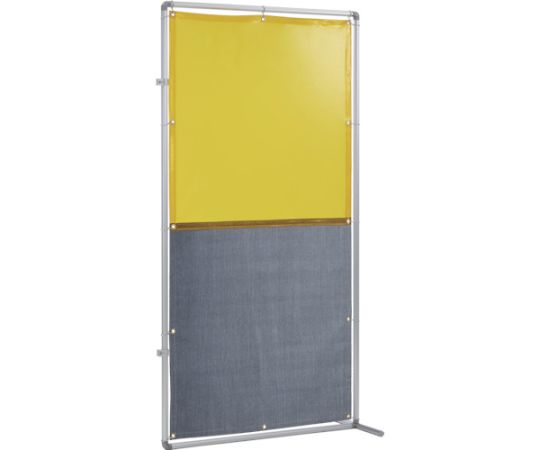 遮光火花兼用衝立（イエロー×A種シート）1×2　接続型固定足
