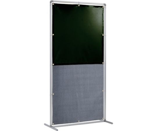 遮光火花兼用衝立（ダークグリーン×A種シート）1×2　単体固定足