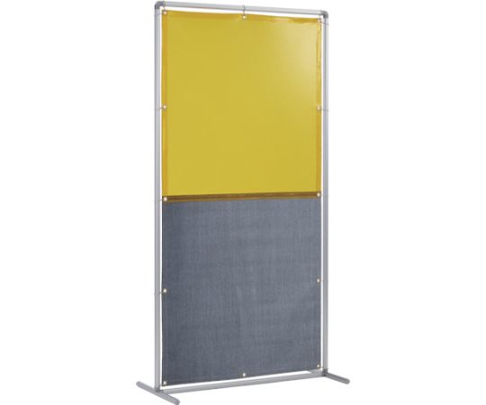 遮光火花兼用衝立（イエロー×A種シート）1×2　単体固定足