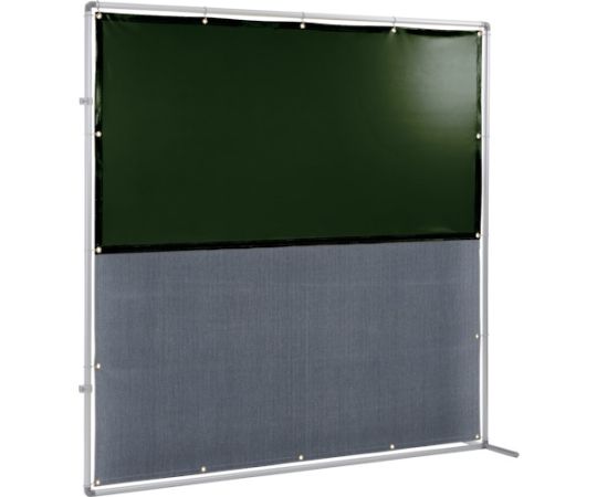遮光火花兼用衝立（ダークグリーン×A種シート）2×2　接続型固定足