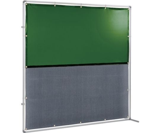遮光火花兼用衝立（グリーン×A種シート）2×2　接続型固定足