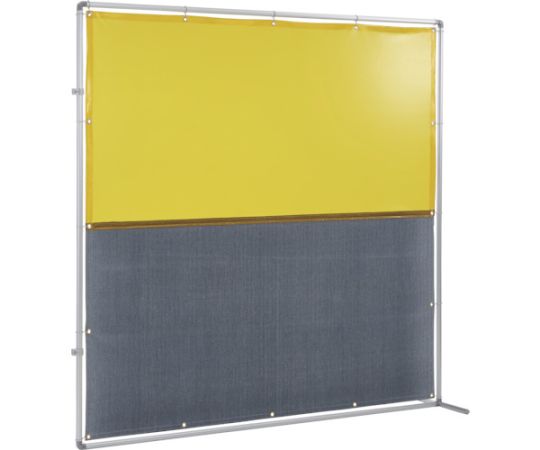 遮光火花兼用衝立（イエロー×A種シート）2×2　接続型固定足