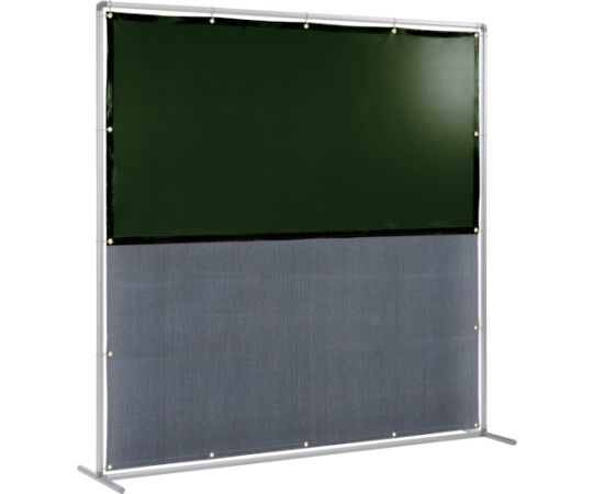 遮光火花兼用衝立（ダークグリーン×A種シート）2×2　単体型固定足