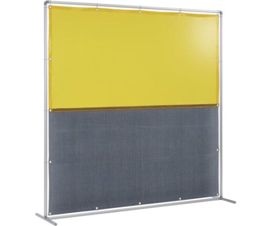 遮光火花兼用衝立（イエロー×A種シート）2×2　単体型　固定足