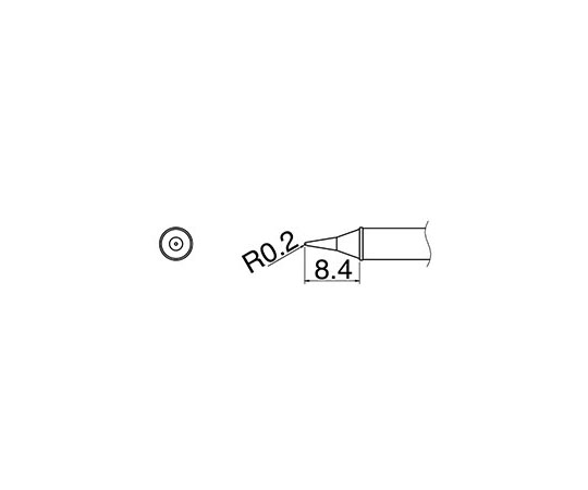 62-9119-13 交換用こて先 (EA304AL用) R0.2mm EA304AL-28 【AXEL