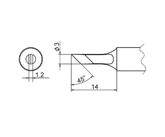 φ3.0mm 交換用こて先 (EA304AP用)　EA304AP-18