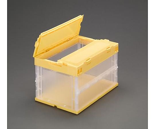 530x366x340mm/49.8L折畳ｺﾝﾃﾅ(透明･黄/蓋付