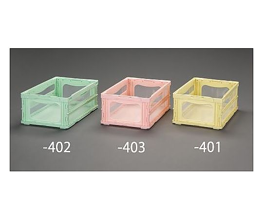 530x366x221mm/35.5L 折畳コンテナ(緑)