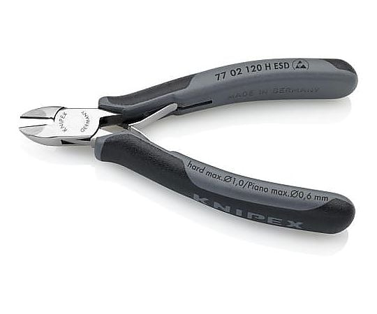 120mm 精密用ニッパー（超硬刃/ESD/バネ付）