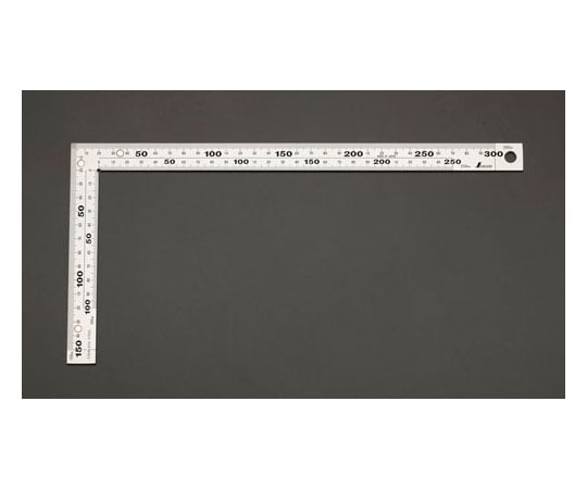 150x300mm 厚手幅広シルバー曲尺(ﾏｸﾞﾈｯﾄ付)