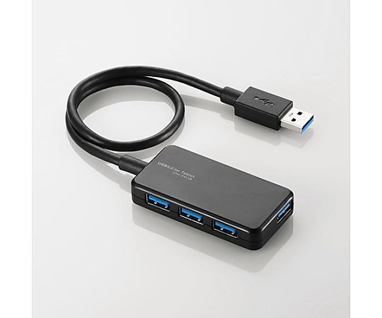 [4ﾎﾟｰﾄ] ＵＳＢ３.０ハブ(ﾌﾞﾗｯｸ)