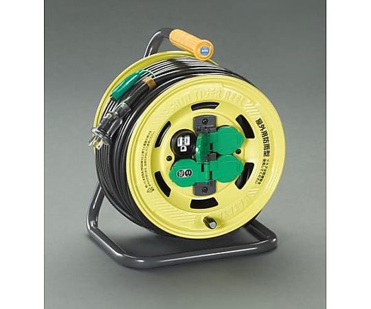 AC125V/15A/50m ｺｰﾄﾞﾘｰﾙ(防雨,漏電遮断器付