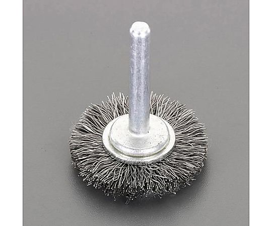 40mm/6.0mm軸 軸付ブラシ(平型 ｽﾁｰﾙ製)