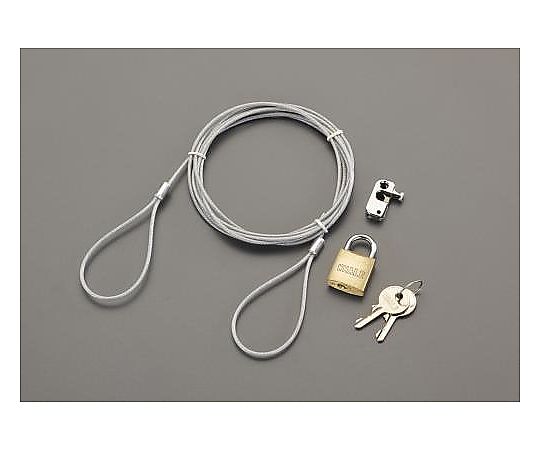 2.0m ﾊﾟｿｺﾝｾｷｭﾘﾃｨﾜｲﾔｰﾛｯｸ(南京錠ﾀｲﾌﾟ)