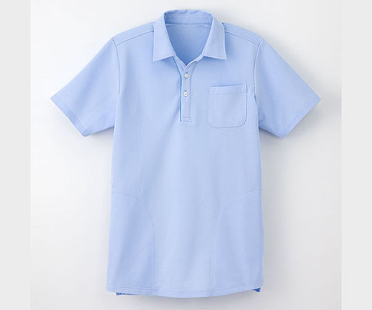 【25％OFF】 62-9195-60 ニットシャツ ブルー LL NC2307 ファッションデザイナー