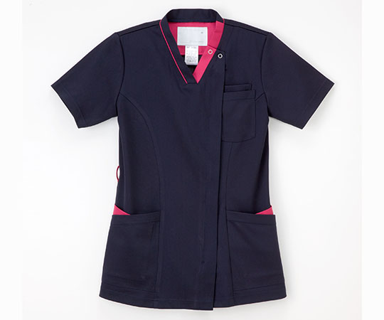 女子スクラブ ネイビー+ピンク　S