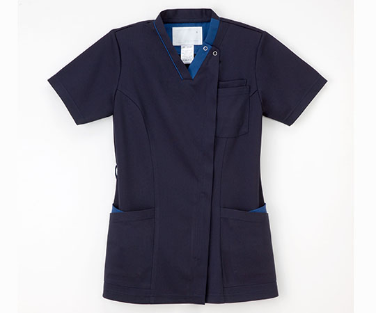 女子スクラブ ネイビー＋ロイヤルブルー　L