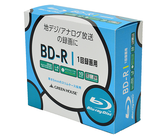 BD-R 録画用 25GB 1-4倍速 10枚スリムケース GH-BDR25B10C