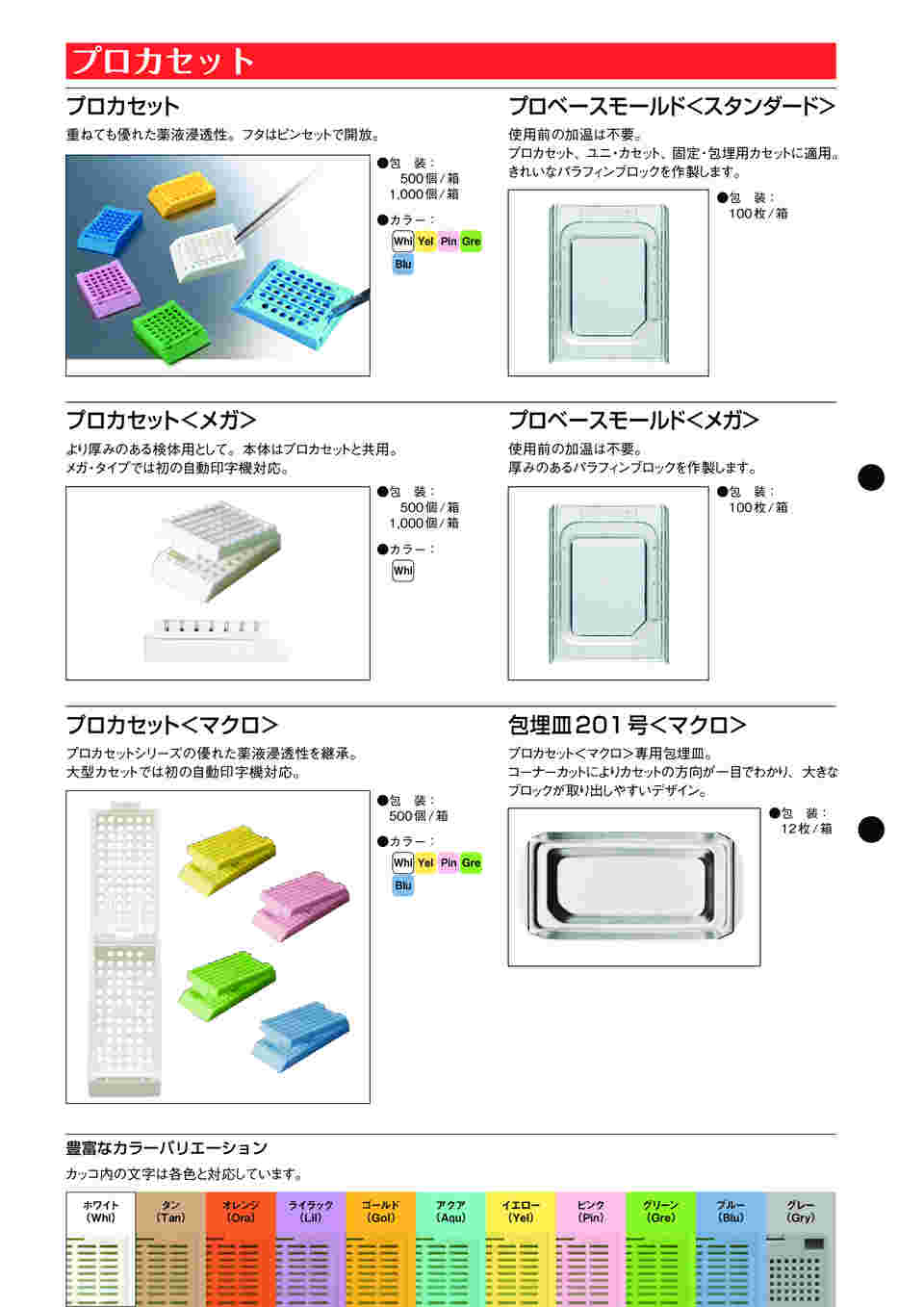 62-9233-99 ユニ・カセット<スタンダード>オレンジ 250個×4箱 41171