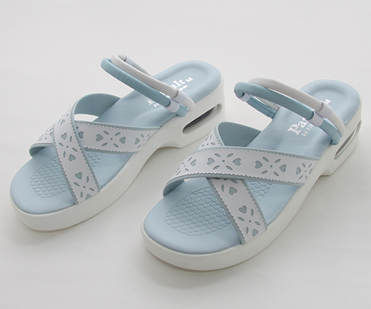 ハートクロスベルトエアーソールサンダル　サックス　L（23.5～24.0cm）